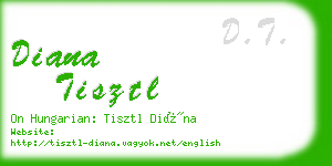 diana tisztl business card